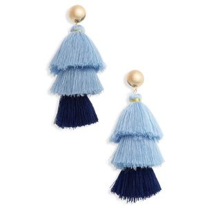 Topshop Multi Layer Tassel Earrings